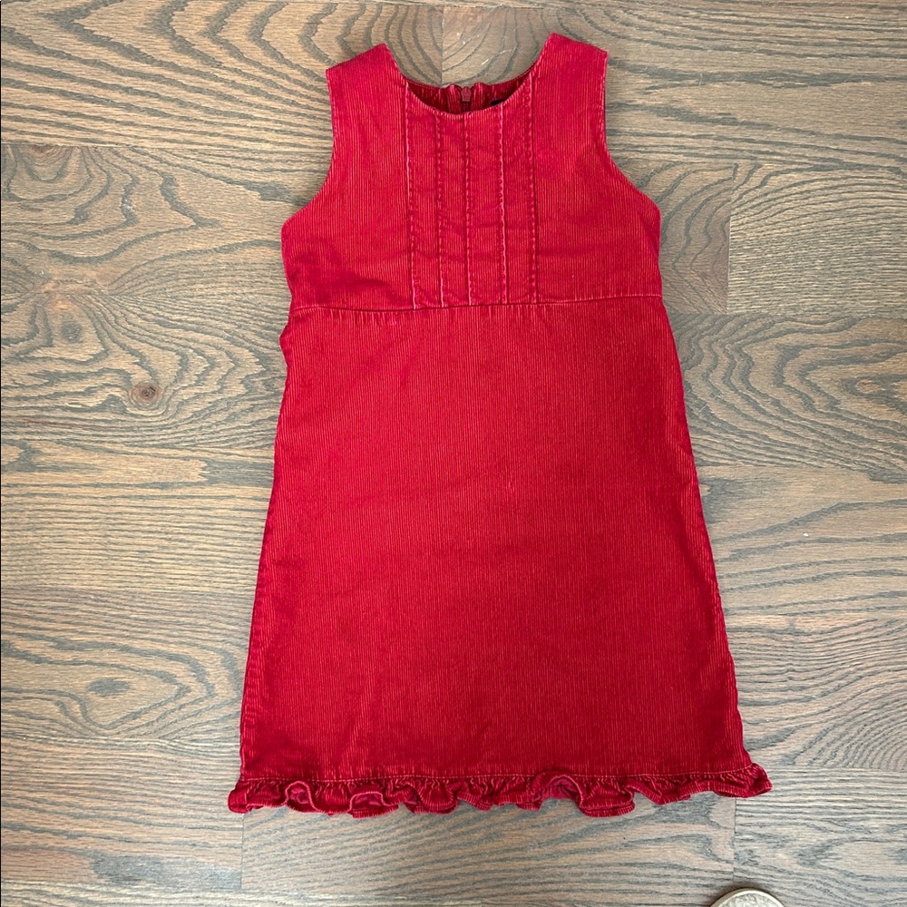Size 6 Ralph Lauren Vibrant Red Corduroy dress